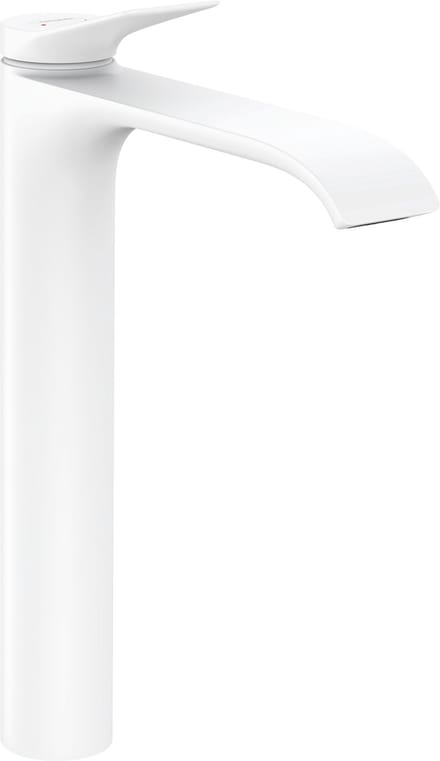 Hansgrohe VIVENIS 1 greeps wastafelkraan - 250 PopUp - trekwaste - mat wit