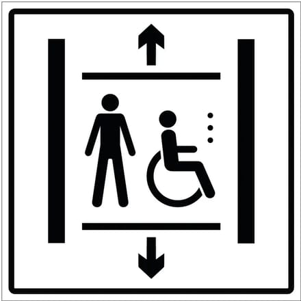 Lift voor personen sticker | 20 x 20 cm