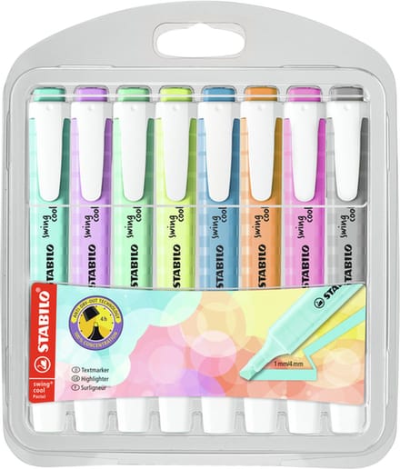 Markeerstift stabilo swing cool 275/8 ass - 8 stiften