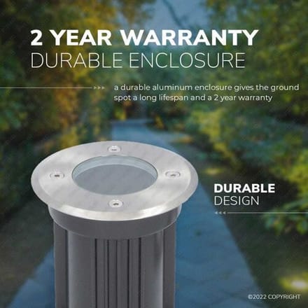 V-TAC LED Grondspot buiten - Dimbaar - GU10 fitting - Tuinspot - Oprit - RVS - IP65 waterdicht