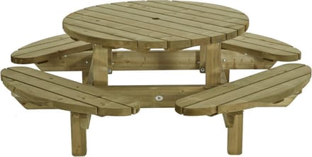 Talen picknicktafel - Rond 210 cm
