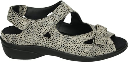 Durea - 7258 K - Platte sandalenDames Sandalen - Kleur: Taupe - Maat: 38.5