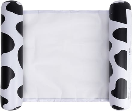 Swim Essentials - waterhangmat - 117 cm - Zwart/Wit - Koeienprint- suntanner