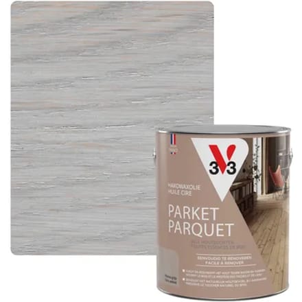 V33 Hardwaxolie Parket Extra Patina Grijs Mat 2,5l