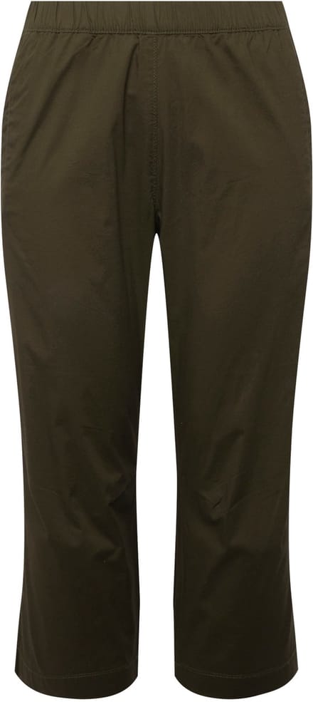 Ulla Popken - Dames - 7/8-broek Ruby voorgevormde knieën rechte pijpen - Bosgroen - Maat 56