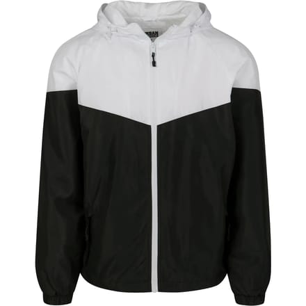 Urban Classics 2-Tone Tech Windrunner Windbreaker zwart-wit S Polyester - Basics