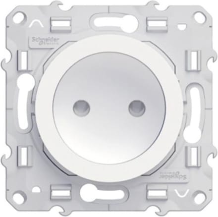Schneider Electric Odace wandcontactdoos inbouw enkel wit