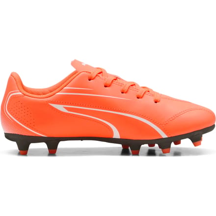 Puma voetbalschoenen Vitoria FG/AG junior rood/zwart kunstgras.