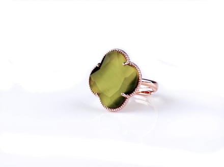 model Fiori ring in zilver roze verguld kaki