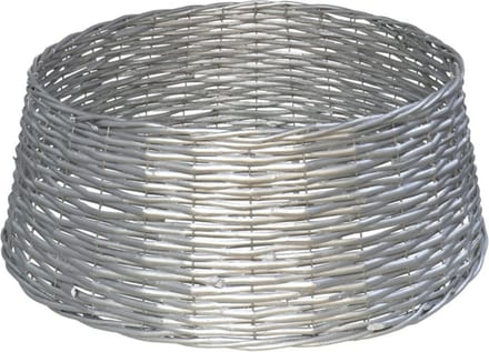Gerimport Kerstboommand - zilver - D45 x H20cm - voor kerstboom 180 cm - kerstboomrok
