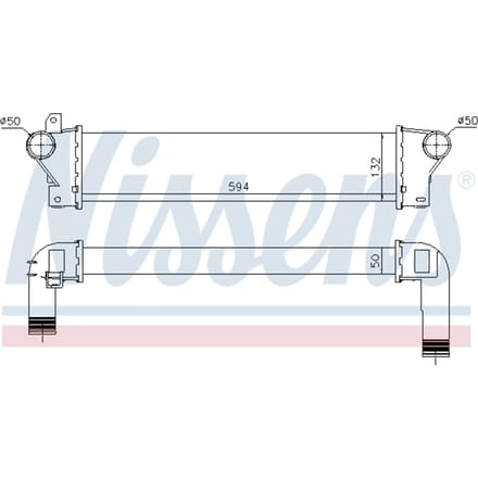 Lage-temperatuurRadiator, laadluchtRadiator NISSENS 961425