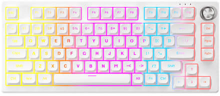 Furycube IP75 - Mechanisch Gaming Toetsenbord - 81 Toetsen - RGB Verlichting - Bedraad - Wit MDA