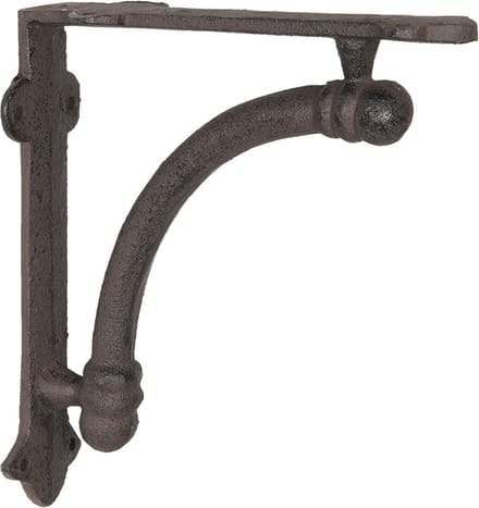 Clayre & Eef Hoekijzer 5x19x19 cm Bruin Ijzer Plankdrager