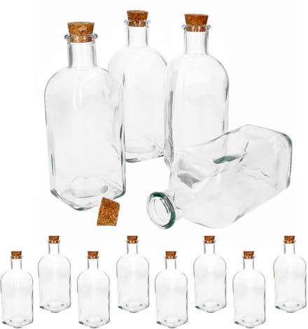 Set van 12 Vivalto flessen 500ml met kurk 79886