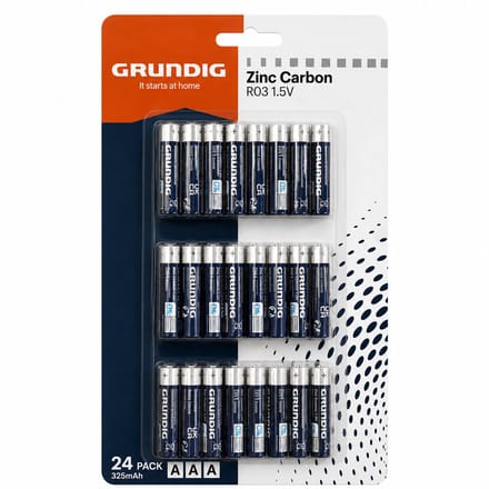 Grundig Zink AAA Batterijen - 24 Stuks