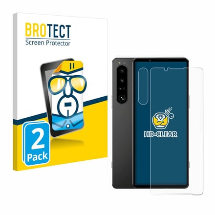 BROTECT - Screenprotector voor Sony Xperia 1 IV (Voor+Camera) - Folie Beschermfolie transparant 2 Stuks