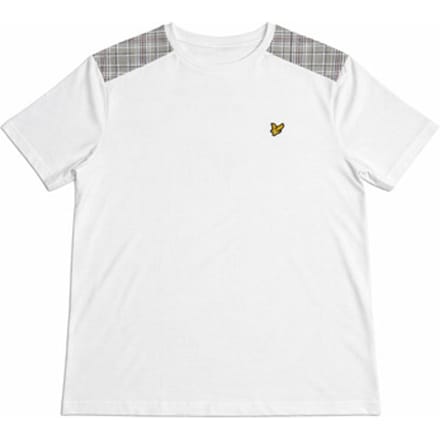 T-shirt Korte Mouw Lyle &amp; Scott Check Panelled T-Shirt White