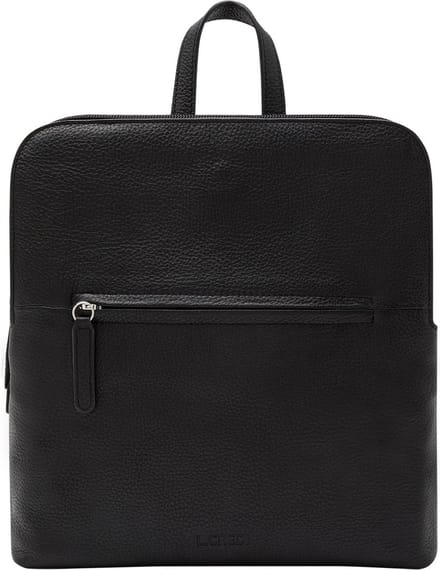 L.CREDI Leren Rugzak Monika Backpack Black Zwart