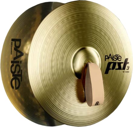 Paiste PST3 Marching Cymbals 16", incl. Pads en Riemen - Marching bekken