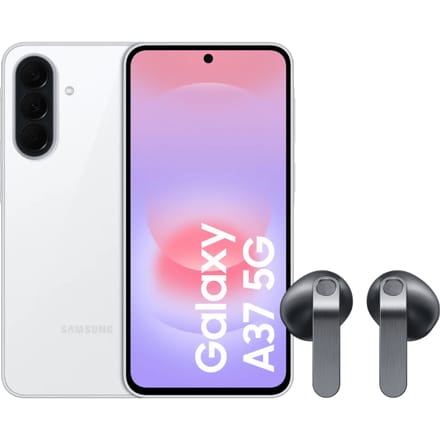 Samsung Galaxy A37 128GB Wit 5G + Samsung Galaxy Buds4 Zwart