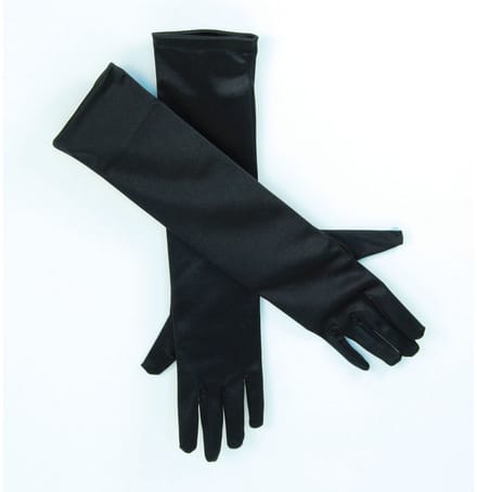 Gala/glamour verkleedkleding handschoenen - lang - zwart - voor dames - polyester
