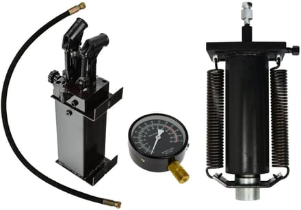 GEKO 50 ton persset - cilinder met veren - 2-snelheden pomp - manometer met slang