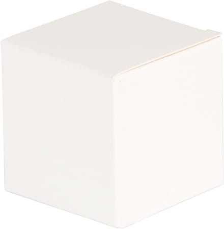 PARTYDECO - 10 witte vierkante kartonnen doosjes 5 x 5 cm voor suikerbonen en bruiloft