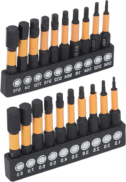 20-delige Hexbits Set met 1/4 inch Shank - Magnetische Stalen Bits voor Schroevendraaier en Klopboor