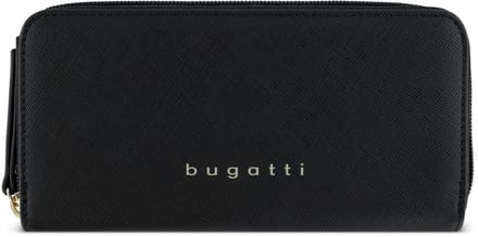 bugatti portemonnee Ella Zip Around Wallet Black Saffiano zwart