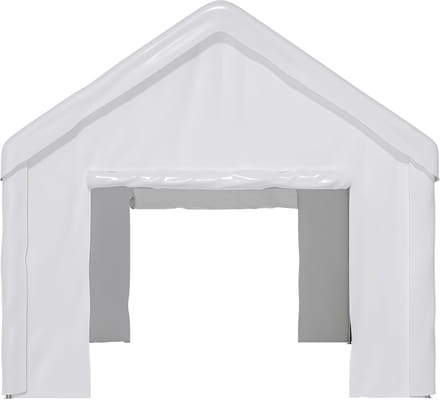 Garagetent 3x6 m Carport Tentgarage met Solarlampen Wit