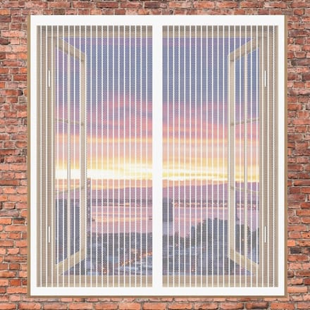 Raamhor - Muggenhor Raam - Insecten Buiten - Magnetische Sluiting - 65 x 90 cm - Wit