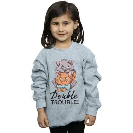 Disney Meisjes The Aristocats Double Trouble Sweatshirt (Sportgrijs)
