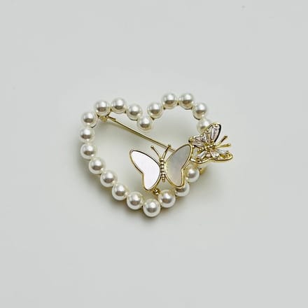 Vlinderbroche - Elegante Broche met Parels | Twinolo