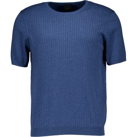 Bugatti Herren T-shirt 1/2 Arm T-shirts Blauw 7200-15552e