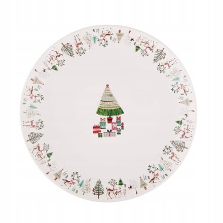 Kerst Dessertbord 20 cm - Porselein - Kerstboom Collectie