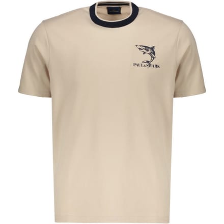 t-shirt met print borst man beige