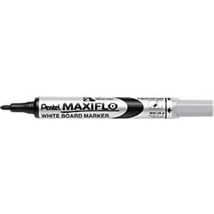 Pentel whiteboardmarker Maxiflow, schrijfpunt 2 mm, 12 stuks, zwart