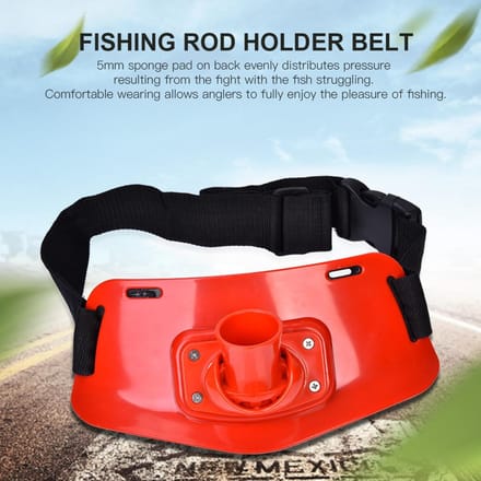 Boot Rock Vishengel Steun Verstelbare Taille Vechtgordel Tackle Accessoires (Rood) black