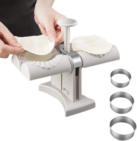 Automatische dubbele knoedelmaker - Rvs deegzakvorm voor ravioli en dumplings