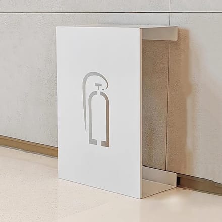 Brandblusser Kast - Opslag Huis - Veilige Opslag - Vrijstaand Ontwerp - 35x18x55cm - Wit
