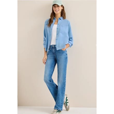 Gekleurde spijkerblouse
