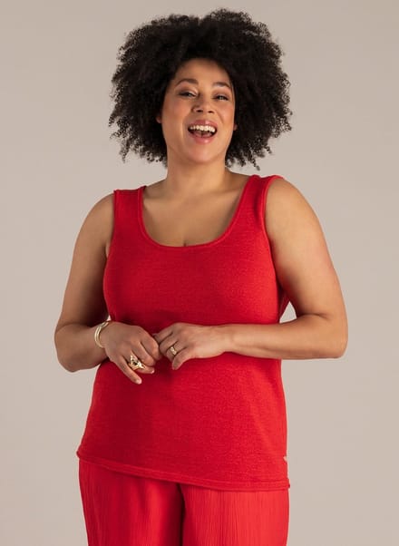 YEST CURVE Nikaia Tops - Hot Red - maat 3(52)