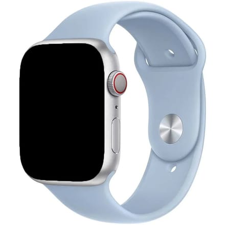 2+1 | Apple Watch Bandje - Siliconen - Zachtblauw