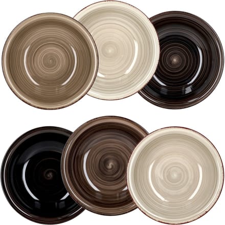 Set van 6 soepborden Grijs 21,5cm