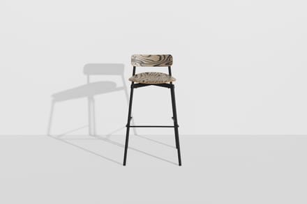 Petite Friture Fromme Houten Barkruk - black Alpi