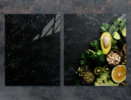 TMK ArtDeko Avocado - Snijplank - Beschermplaat - 85x52 cm - Glas