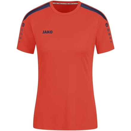 Jako Power Shirt Korte Mouw Dames - Marine / Flame | Maat: 34
