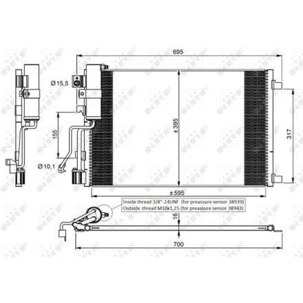 Condensor, airconditioning NRF 35974
