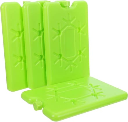Koelelementen Set - Koelblokken Herbruikbaar - Koelboxen Vullen - Slank Compact Ontwerp - 4 Stuks - Groen