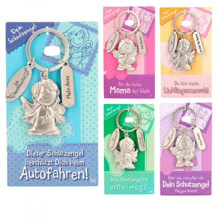 Depesche sleutelhanger engel geluk hart cadeau metaal.